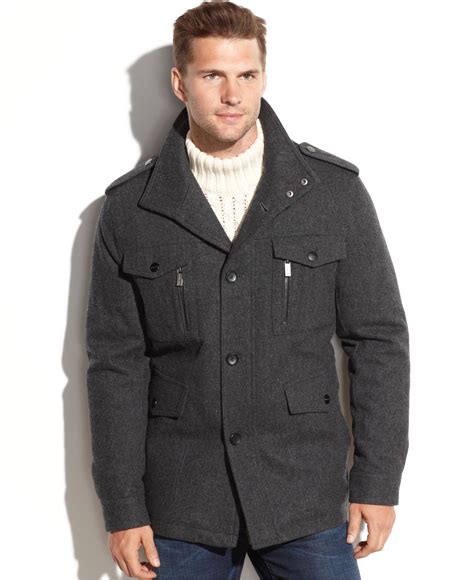 michael kors men coat wool polyester|Michael Kors ladies padded coats.